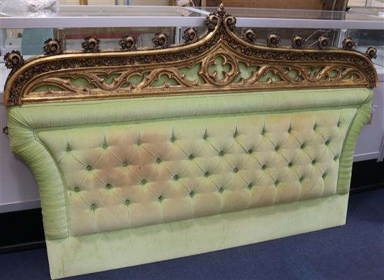 A 19th century giltwood rood screen pediment, 190cm wide